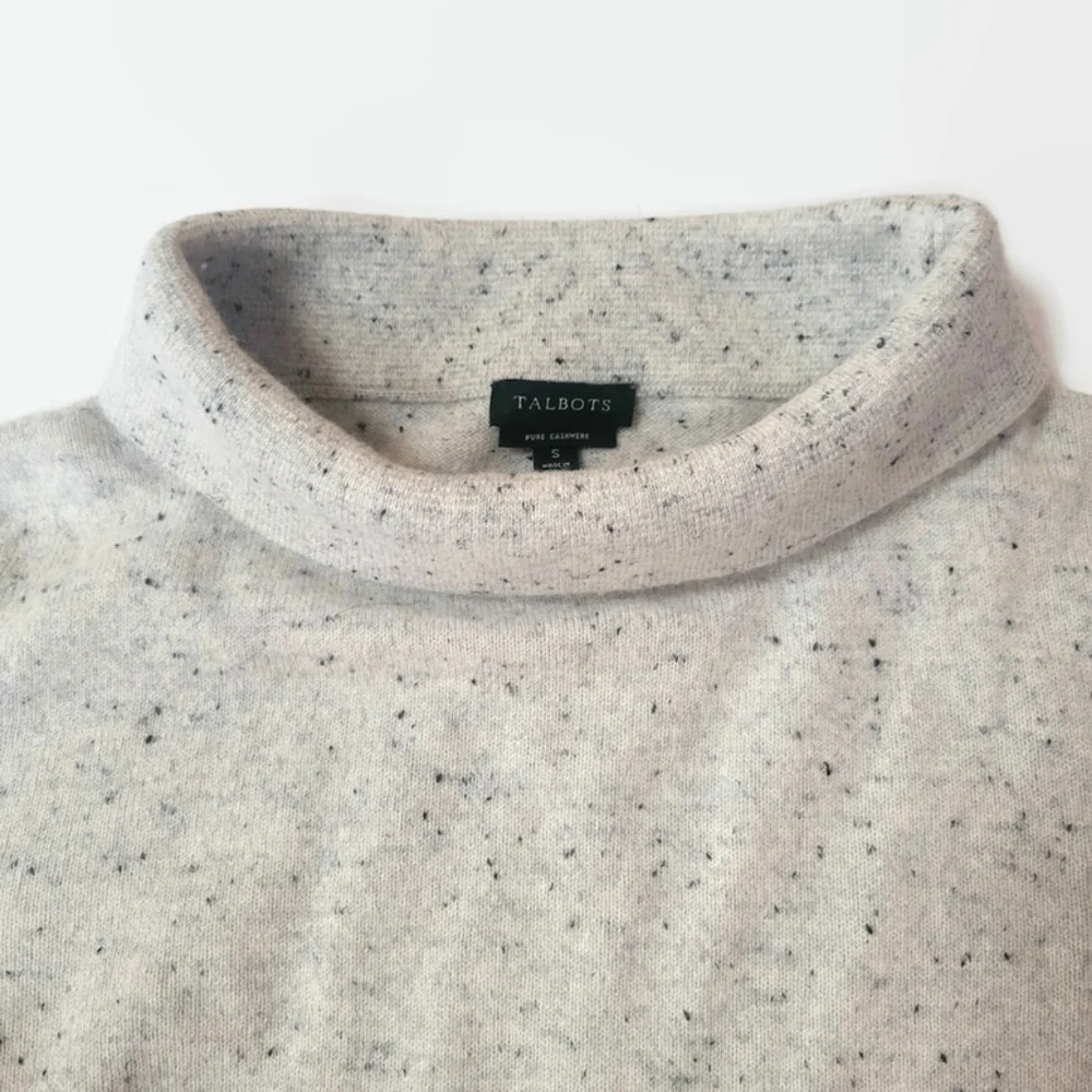 Talbots Cashmere Sabrina Gray Speckled Sweater - Picture 5 of 10